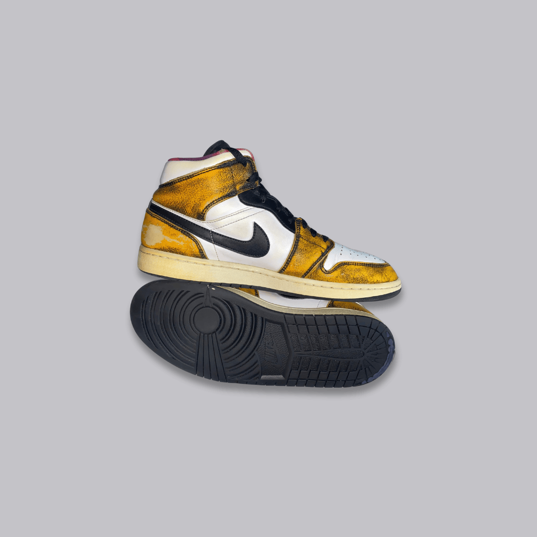 Nike Air Jordan 1 Mid SE "Wear-Away - Taxi"